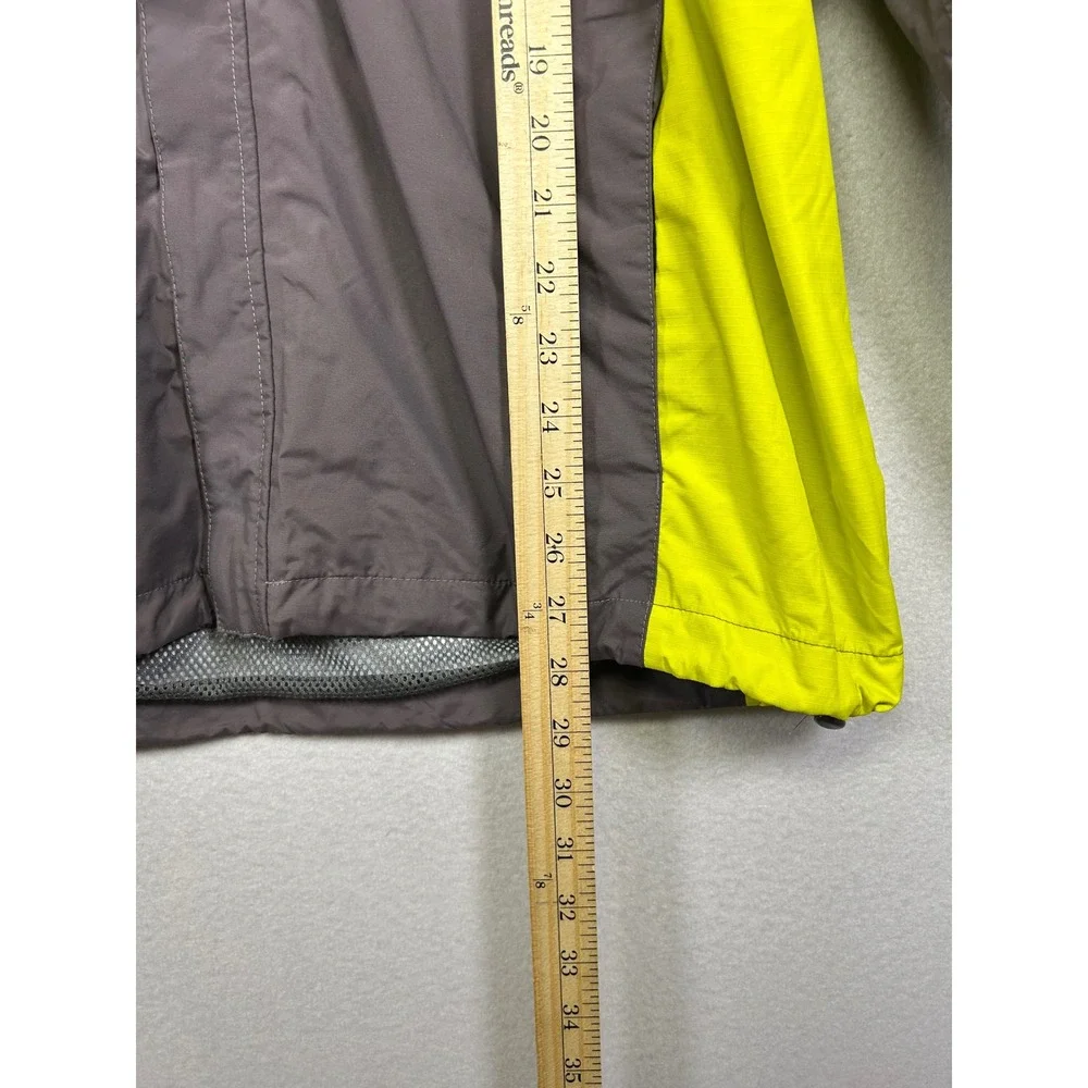 Gorpcore Coleman Mens Med Grey Neon Yellow Hooded Windbreaker Jacket‎ 4813-05919